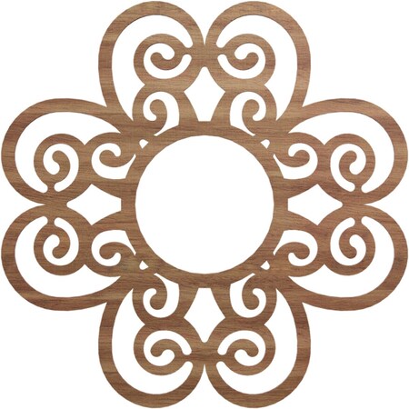 Ekena Millwork Cohen Wood Fretwork Pierced Ceiling Medallion, Walnut, 26"OD x 8 7/8"ID x 1/4"T CMWP26X26X0250COWA